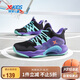 特步（XTEP）兒童童鞋戰(zhàn)眸男女童革網(wǎng)拼接透氣籃球鞋 黑/紫外光 38 