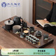 蘇氏陶瓷（SUSHI CERAMICS）功夫茶具花梨木色茶盤(pán)粗陶茶具自動(dòng)燒水壺一體整套茶臺國家補貼