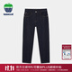 texwood【商場(chǎng)同款】蘋(píng)果牌男士牛仔褲中年修身錐形褲休閑潮流彈力直筒褲 深藍色 34 碼 腰圍90cm/2.7尺