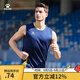 卡爾美（KELME）運動(dòng)背心男夏季新款排汗透氣足球訓練無(wú)袖T恤跑步撞色上衣 藏青 L
