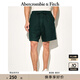 ABERCROMBIE & FITCH男裝25夏季美式復古百搭松緊腰寬松五分褲休閑短褲KI128-5048 橄欖綠 S (175/76A)