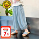 G.DUCKKIDS小黃鴨女童防蚊褲夏季薄款2025新款兒童冰絲運動(dòng)褲小女孩夏裝褲子 藍色 100 建議2~3歲【 90-100cm】cm
