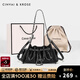 CinvaiKrose包包女包菱格單肩包女2025新款輕奢小眾百搭斜挎包鏈條包女生 黑色