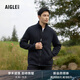 AIGLE艾高POLARTEC戶外保暖防風(fēng)全拉鏈抓絨衣男士 黑色 BH952 2XL