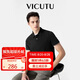 威可多（VICUTU）【everPolo二代】七夕禮物男士短袖商務T恤polo衫黑色175/96B