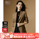 晚白【新品】2025秋款雅丹風時尚小西裝氣質(zhì)通勤百搭西服外套女 咖色 2XL