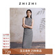 致知ZHIZHI 惜分飛 棋盤(pán)格印花連衣裙女25夏季新款優(yōu)雅假兩件長(cháng)裙 黑白格紋 S
