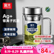 富光雙層玻璃杯透明茶杯辦公杯把手大容量男高硼硅水杯子生日送禮物 本色 560ml【升級抗菌加厚