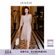 JESSIE【花期之約】2025年春夏新款優(yōu)雅碎花連衣裙收腰顯瘦七分袖 粉色1 S