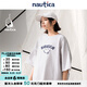 nautica white sail白帆×CityBoy 日系休閑無(wú)性別經(jīng)典笑臉多巴胺短袖T恤TW5101 灰色4PB L