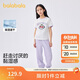 巴拉巴拉童裝兒童短袖套裝女童2025夏裝兩件套速干長(cháng)褲學(xué)院風(fēng)208225119009