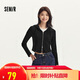 森馬（Semir）外套女短款修身顯瘦上衣秋裝正肩連帽針織夾克通勤101524108005