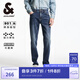 杰克·瓊斯（JACK&JONES）男裝秋季款男士牛仔褲貓須修身logo皮標(biāo)百搭潮流長(zhǎng)褲男224332016 中牛仔藍(lán)E41 中牛仔藍(lán)E41 34 180 W34/L32