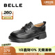 百麗（Belle）七夕禮物休閑學院風牛津鞋女簡約質(zhì)感鞋B2463AM5 黑色 36 (230mm)