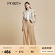 PORTS寶姿商場(chǎng)同款春夏新款女裝“Crop Top格紋短西裝”LD8J086PFD122 亞麻淺金混色 M (6)