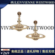 VVIENNE WESTLOCK【專(zhuān)柜正品】順豐包郵禮盒裝西太后土星吊墜耳環(huán)輕奢高級情侶耳釘 金色土星滿(mǎn)鉆耳釘