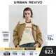 UR【HOT】2025冬季新款女裝復古工裝羊羔毛領(lǐng)羽絨服UYL150036 卡其 (偏寬松) XS