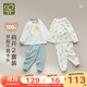 拉比 拉比兒童四季圓領(lǐng)服套裝純棉長(cháng)袖男女童2025秋冬季新款家居2套裝 數星星肩開(kāi)服套裝-寶石藍 2套裝 100 cm