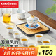 金灶（KAMJOVE）國潮工夫茶具套組泡茶茶具套裝 家用簡約蓋碗茶杯公道杯似錦年華 KP-828