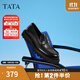 他她（TATA）厚底德比休閑皮鞋男士一腳蹬懶人鞋樂(lè )福鞋職場(chǎng)通勤NEH01D 黑色 39