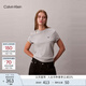 Calvin KleinJeans25春夏女士刺繡字母休閑ck凈色純棉圓領(lǐng)短袖T恤47A219G