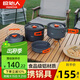原始人 露營(yíng)炊具戶(hù)外鍋具裝備便攜野外野營(yíng)套鍋用品 4-7人全套組合（詳見(jiàn)配置圖）