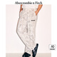 ABERCROMBIE & FITCH男裝24春秋款抓絨baggy風(fēng)經(jīng)典LOGO直筒運(yùn)動衛(wèi)褲長褲KI134-4101 灰色印花 L (180/86A)