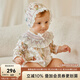 OAK FAMILY新生兒荷葉領包屁衣夏季薄款嬰兒衣服滿月百天寶寶爬服 花仙子 不含帽子 90cm （建議1~2歲 78~90cm）
