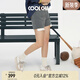 COOLCHAP-Sythen系列德訓鞋復古牛反絨圓頭DIY雙鞋帶增高休閑百搭運動(dòng)女鞋 云霧白 6.5cm增高（正碼正拍） 37 (235mm)