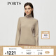 PORTS 寶姿秋冬新品女裝純色修身羊絨毛衣ALD9K412NZH015 駝色 XL