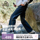 伯希和（Pelliot）【山殼】硬殼沖鋒褲男女防風(fēng)夏季徒步登山工裝褲子11410201黑XL