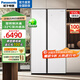松下（Panasonic）510L大容量超薄嵌入式對開(kāi)門(mén)家用電冰箱 風(fēng)冷無(wú)霜一級能效 白色鋼化玻璃 NR-B521系列 磨砂白 NR-B521PG-W