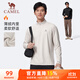 駱駝（CAMEL）薄絨長(cháng)袖T恤男跑步健身立領(lǐng)運動(dòng)上衣 J15CA9L3022 橡木灰 XL
