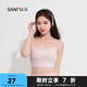 三福女夏季雙交叉大U型背心 休閑運動風帶杯吊帶上衣女497472 淺粉 L