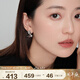 白嵐闊葉耳釘女S925銀耳飾小眾設計感耳環(huán)復古氣質(zhì)優(yōu)雅七夕情人節禮物 白金色