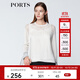 PORTS寶姿  新品商場(chǎng)同款 早春新品女裝圓領(lǐng)套頭針織衫SN8K402ARKE004 米白 L