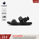 樂(lè )卡克（Le coq sportif）法國公雞2025年夏季新品男女同款經(jīng)典簡(jiǎn)約沙灘涼鞋 黑色 42