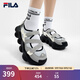 斐樂(lè )（FILA）官方女鞋運動(dòng)涼鞋新款厚底增高休閑草莓涼鞋 燧石灰/冰灰-EI 37.5