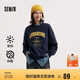 森馬（Semir）[商場同款]女oversize發(fā)熱抗菌2024冬季繡花抓絨上衣101724116004