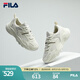 FILA【男女同款】斐樂情侶七夕跑步鞋復古老爹鞋火星鞋潮流時尚老爹鞋 女-微白/雨霧灰-WA 35.5