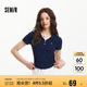 森馬（Semir）polo衫女短款收腰翻領襯衫25夏刺繡涼感緊身T恤辣妹109325115005