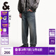 杰克·瓊斯（JACK&JONES）男裝秋季牛仔褲男士時(shí)尚百搭潮流流行酷休閑廓形水洗長(cháng)褲牛仔褲 225232048深藍牛仔 30 170 W30/L30