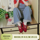 TOOMANYSHOES【吳昕同款】融化焦糖 復古賽車鞋阿甘鞋跑鞋運動休閑德訓鞋女鞋 紅色 37