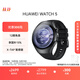 HUAWEI WATCH 5 46mm基礎款深錆色不銹鋼表殼蒼穹黑氟橡膠表帶首創(chuàng  )X-TAP智感窗鴻蒙AI腕上小藝eSIM通信