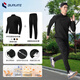 步銳特（BURUITE）健身服男跑步運動(dòng)套裝羽毛球服籃球薄絨吸濕排汗訓練晨跑騎行衣服