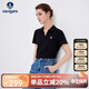Navigare意大利小帆船女休閑翻領(lǐng)T恤通勤短袖POLO衫2325525512 黑 L 