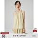 自巧小個(gè)子亞麻無(wú)袖上衣褲子套裝女2024夏裝新款度假風(fēng)氣質(zhì)穿搭 龍篙綠上衣 S (3碼)