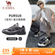 駱駝（CAMEL）追尋復古慢跑步男鞋厚底休閑運動(dòng)鞋子 K14B09L7051 黑/銀灰 43