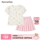 PawinPaw卡通小熊童裝夏季女童兒童針織百褶裙短裙套裝 Pink粉紅色/25 110 cm