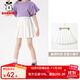 巴布豆女童裙子夏季新款兒童百褶裙jk短裙中大童學(xué)院風(fēng)青少年薄款半身裙 白 150